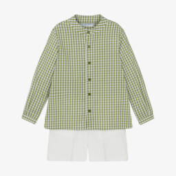 Paloma de la O-Летний комплект для мальчиков зелёный кремовый | Childrensalon Outlet