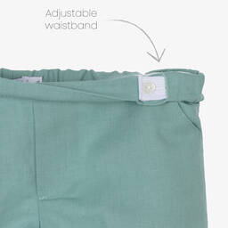 بالوما دي لا أو-شورت كتان وقطن لون أخضر للأولاد | Childrensalon Outlet