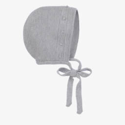 Paloma de la O-Boys Grey Cosy Knit Bonnet | Childrensalon Outlet