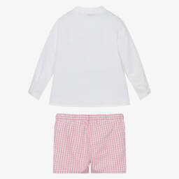 Paloma de la O-Кремовый и розовый комплект шорт для мальчиков | Childrensalon Outlet