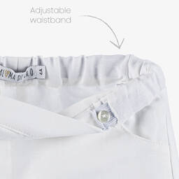 Paloma de la O-Boys Orange Check Shirt & White Shorts Set | Childrensalon Outlet