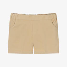 Paloma de la O-Boys Soft Beige Woven Shorts | Childrensalon Outlet