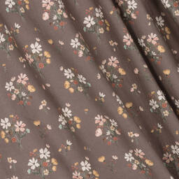 Paloma de la O-Girls Brown Cotton Floral Dress | Childrensalon Outlet