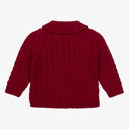 Paloma de la O-Girls Burgundy Red Knitted Cardigan | Childrensalon Outlet