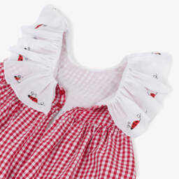 Paloma de la O-Girls Cherry Check Ladybird Dress | Childrensalon Outlet