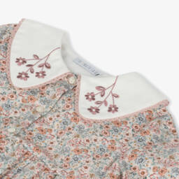 Paloma de la O-Girls Dusky Pink Floral Dress | Childrensalon Outlet