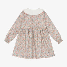 Paloma de la O-Girls Dusky Pink Floral Dress | Childrensalon Outlet