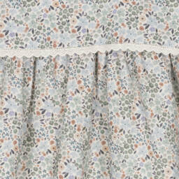 بالوما دي لا أو-فستان بطبعة ورود قطن لون أزرق | Childrensalon Outlet