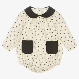 Paloma de la O-Кремовый хлопковый песочник со звездами | Childrensalon Outlet