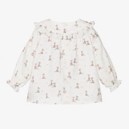 Paloma de la O-Girls Ivory Kangaroo Dress  | Childrensalon Outlet