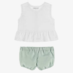 Paloma de la O-Летний комплект кремовый и шалфейный для девочек | Childrensalon Outlet