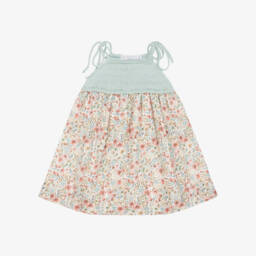 Paloma de la O-Girls Mint & Blossom Knit Dress | Childrensalon Outlet