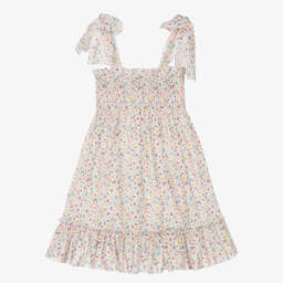 Paloma de la O-Girls Mint & Ivory Floral Sundress | Childrensalon Outlet