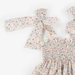 Paloma de la O-Girls Mint & Ivory Floral Sundress | Childrensalon Outlet
