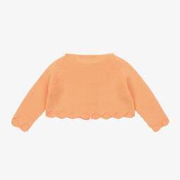 Paloma de la O-Girls Orange Knitted Cardigan | Childrensalon Outlet