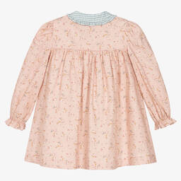 Paloma de la O-Girls Pink Cotton Floral Dress | Childrensalon Outlet