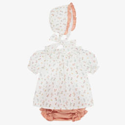Paloma de la O-Girls Pink & White Floral Ensemble | Childrensalon Outlet