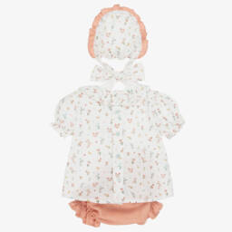 Paloma de la O-Girls Pink & White Floral Ensemble | Childrensalon Outlet