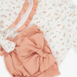 Paloma de la O-Girls Pink & White Floral Ensemble | Childrensalon Outlet