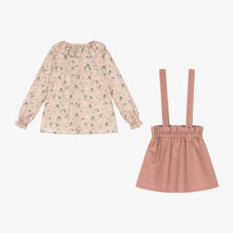 Paloma de la O-Girls Velvet Skirt and Blouse Set | Childrensalon Outlet