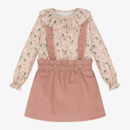 Paloma de la O-Girls Velvet Skirt and Blouse Set | Childrensalon Outlet