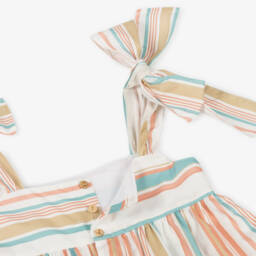 Paloma de la O-Яркий розовый полосатый ансамбль для девочек | Childrensalon Outlet