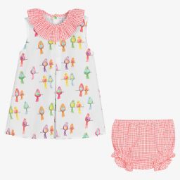 Paloma de la O-Girls White & Red Dress Set | Childrensalon Outlet