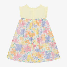 Paloma de la O-Girls Yellow Floral Cotton Dress | Childrensalon Outlet