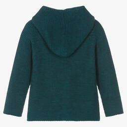 Paloma de la O-Green Hooded Knit Cardigan | Childrensalon Outlet