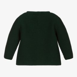 Paloma de la O-Green Knit Cardigan  | Childrensalon Outlet