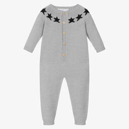 Paloma de la O-Grey Knitted Romper  | Childrensalon Outlet