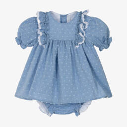 Paloma de la O-Infant Girls Pastel Plumeti Dress | Childrensalon Outlet