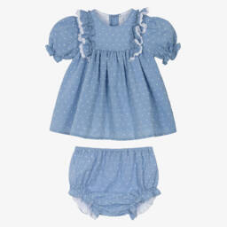 Paloma de la O-Infant Girls Pastel Plumeti Dress | Childrensalon Outlet