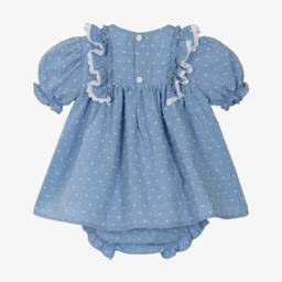 Paloma de la O-Infant Girls Pastel Plumeti Dress | Childrensalon Outlet