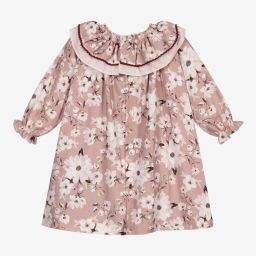 Paloma de la O-Розовое хлопковое платье в цветочек | Childrensalon Outlet