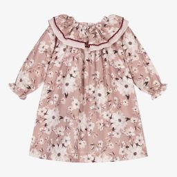 Paloma de la O-Розовое хлопковое платье в цветочек | Childrensalon Outlet