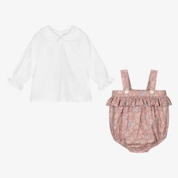 Paloma de la O-Комплект с розовым песочником в цветочек | Childrensalon Outlet