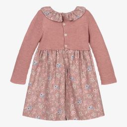 Paloma de la O-Розовое хлопковое платье с цветами | Childrensalon Outlet