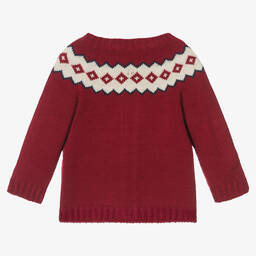 Paloma de la O-Red Fair Isle Cardigan | Childrensalon Outlet