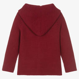 Paloma de la O-Red Hooded Knit Cardigan | Childrensalon Outlet