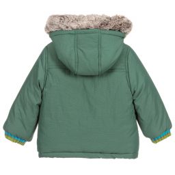 Pan Con Chocolate-Baby Boys Green Padded Jacket | Childrensalon Outlet