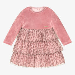 Pan Con Chocolate-Baby Girls Pink Velour & Tulle Dress | Childrensalon Outlet
