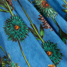 Pan Con Chocolate-Blue Flower Cotton Shirt Dress | Childrensalon Outlet