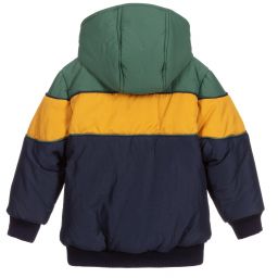 Pan Con Chocolate-Blue & Green Padded Jacket | Childrensalon Outlet