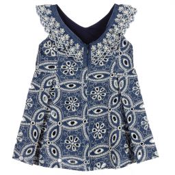 Pan Con Chocolate-Blue Lace Dress | Childrensalon Outlet