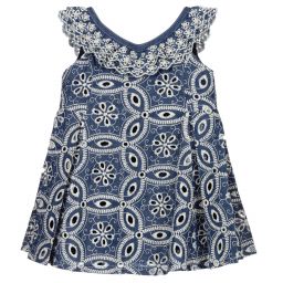 Pan Con Chocolate-Blue Lace Dress | Childrensalon Outlet