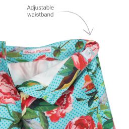 Pan Con Chocolate-Голубые шорты с красным цветочным рисунком | Childrensalon Outlet