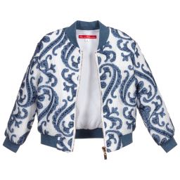 Pan Con Chocolate-Blue & White Mesh Jacket | Childrensalon Outlet