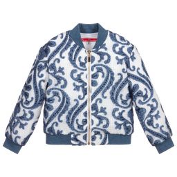 Pan Con Chocolate-Blue & White Mesh Jacket | Childrensalon Outlet