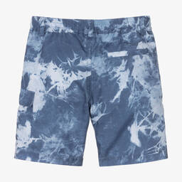 Pan Con Chocolate-Синие шорты из шамбре с эффектом тай-дай | Childrensalon Outlet